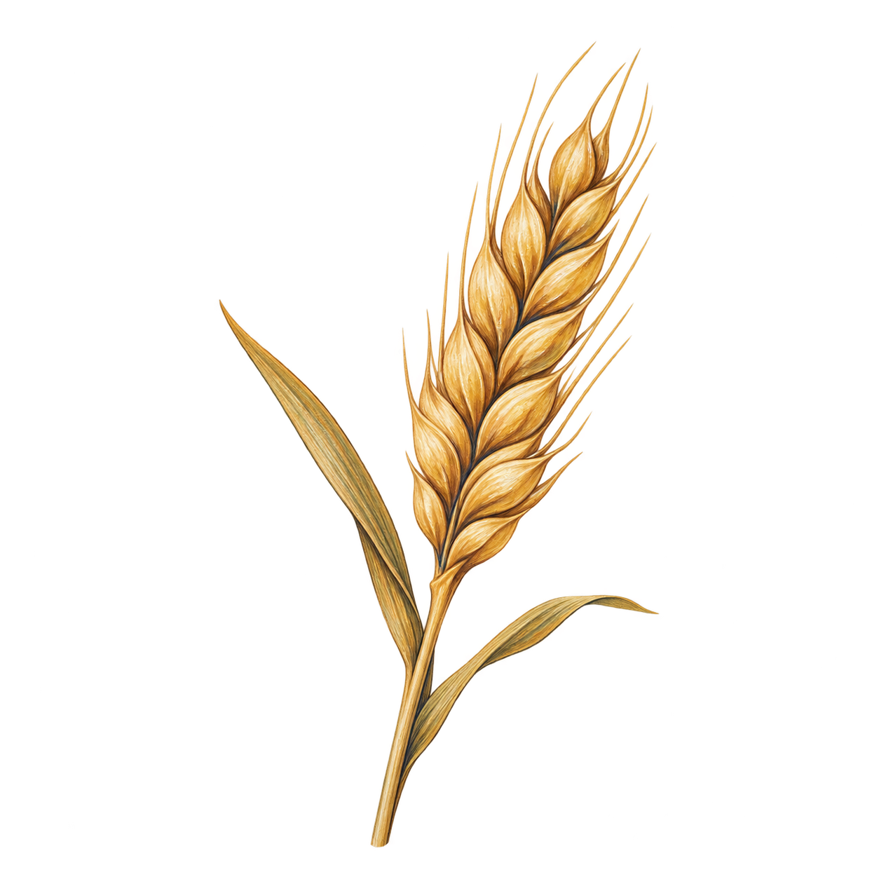 Illustrated grain stalk representing complex carbohydrates